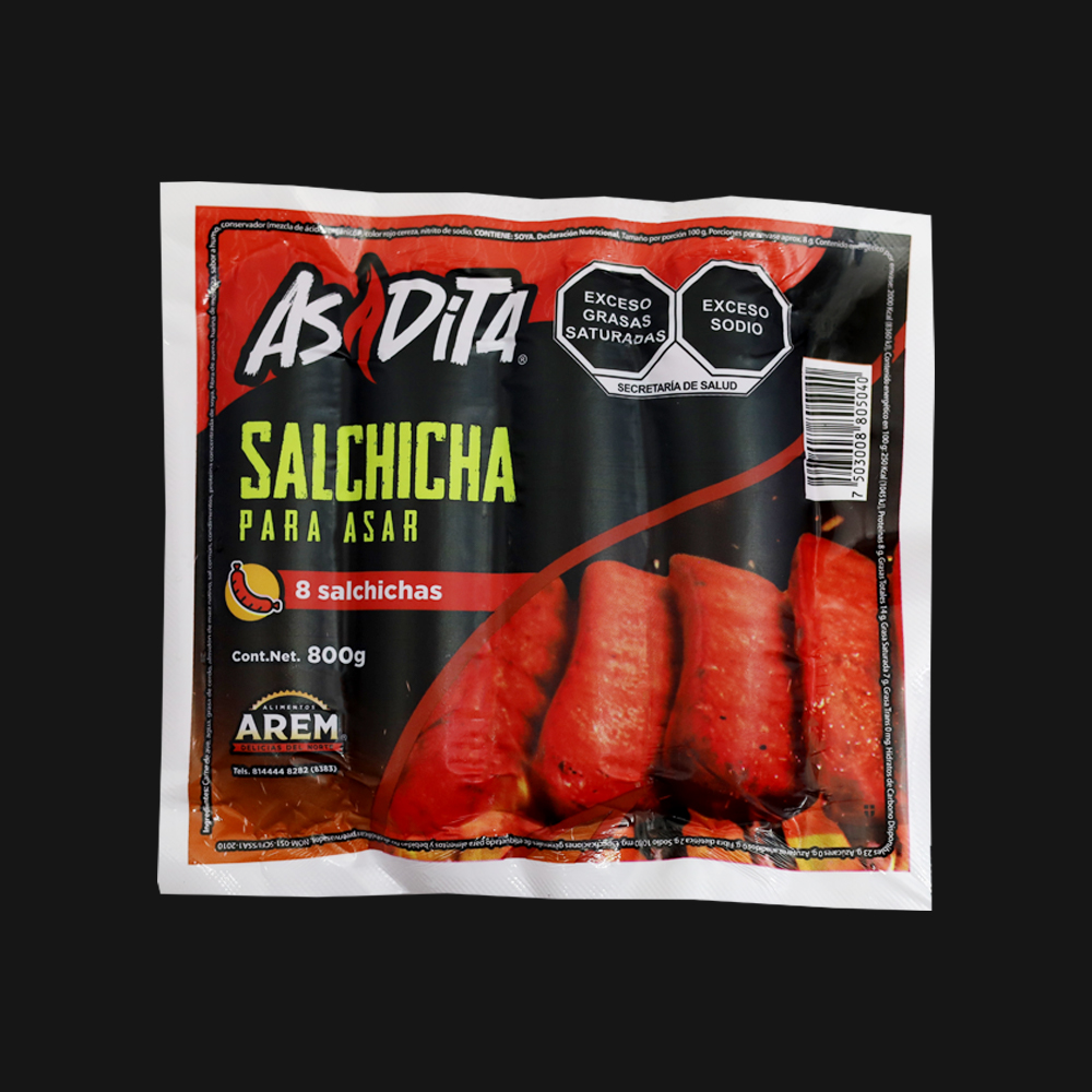 Salchicha para asar 800 g. Salchicha para asar 800 g.